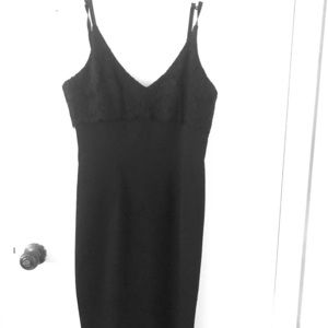 Sexy spaghetti straps dress. Lace top